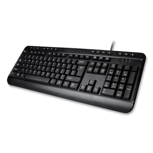 Akb132ub 118-key Mm Desktop Usb Keyboard, Black