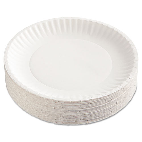 Gold Label Coated Paper Plates, 9" Dia, White, 120-pk, 8 Pk-ct