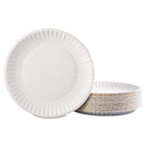 Paper Plates, 9" Diameter, White, 100-pack