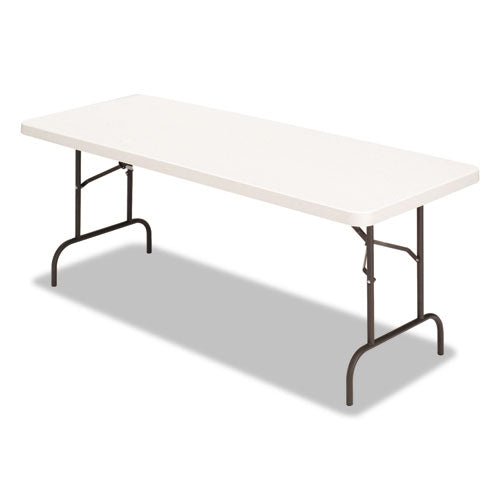 Banquet Folding Table, Rectangular, Radius Edge, 60 X 30 X 29, Platinum-charcoal