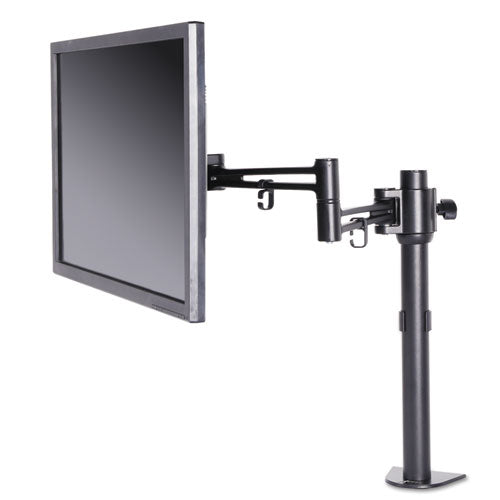 Adaptivergo Pole-mounted Monitor Arm, Dual Monitor Up To 30", Black