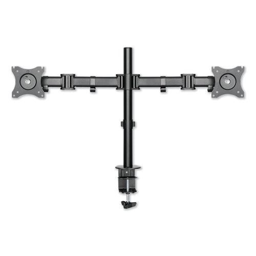 Adaptivergo Pole-mounted Monitor Arm, Dual Monitor Up To 30", Black