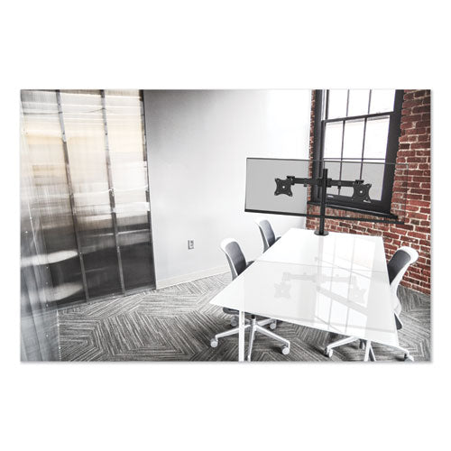 Adaptivergo Pole-mounted Monitor Arm, Dual Monitor Up To 30", Black