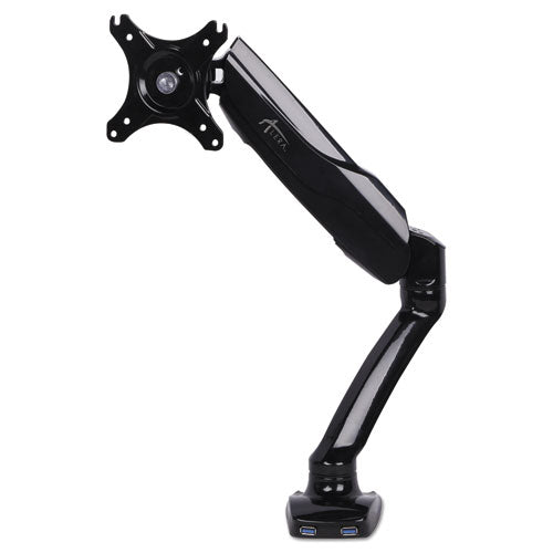 Adaptivergo Heavy-duty Articulating Dual Monitor Arm With Usb And Audio, 30", Black