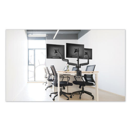 Adaptivergo Heavy-duty Articulating Triple Monitor Arm With Usb, 32", Black