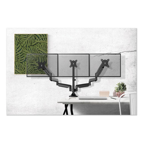 Adaptivergo Heavy-duty Articulating Triple Monitor Arm With Usb, 32", Black