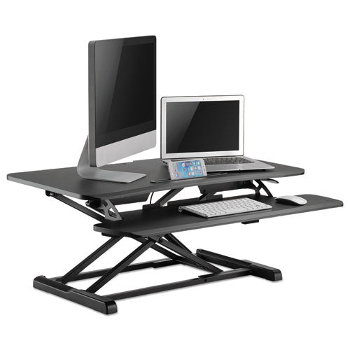 Adaptivergo Sit-stand Workstation, 37.38w X 26.13d X 19.88h, Black
