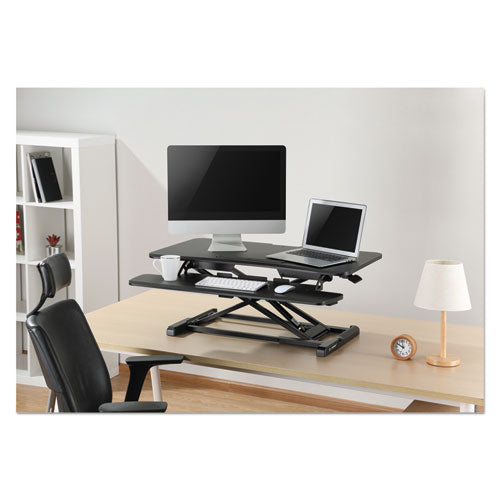 Adaptivergo Sit-stand Workstation, 37.38w X 26.13d X 19.88h, Black