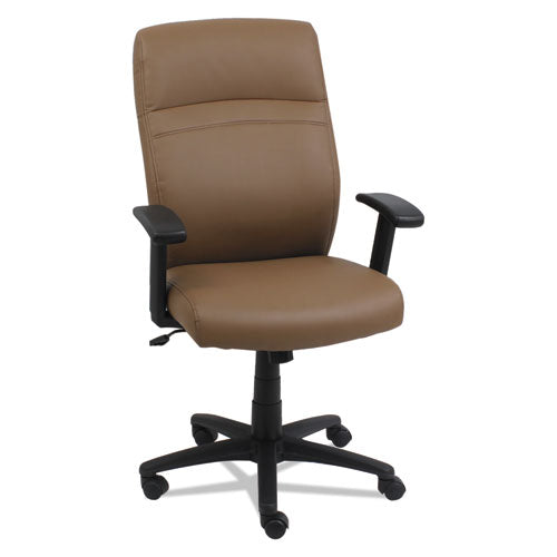 High-back Swivel-tilt Leather Chair, Supports Up To 275 Lbs., Black Seat-black Back, Black Base