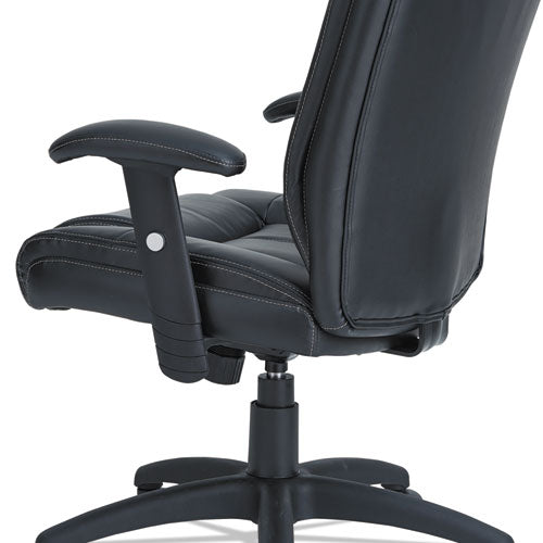 Alera Cc Series Executive High-back Swivel-tilt Leather Chair, Supports Up To 275 Lbs., Black Seat-black Back, Black Base