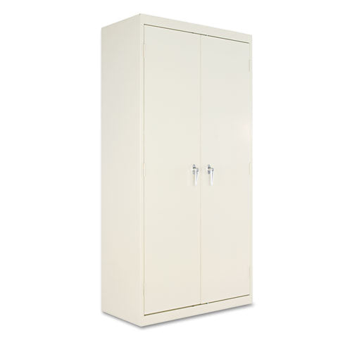 Assembled 72" High Storage Cabinet, W-adjustable Shelves, 36w X 18d, Putty