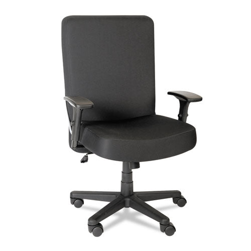 Alera Xl Series Big And Tall Mid-back Task Chair, Supports Up To 500 Lbs., Black Seat-black Back, Black Base