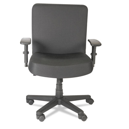 Alera Xl Series Big And Tall Mid-back Task Chair, Supports Up To 500 Lbs., Black Seat-black Back, Black Base