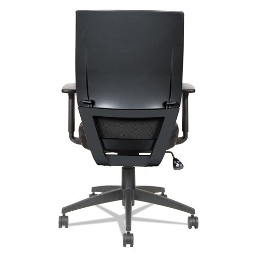 Alera Eb-t Series Synchro Mid-back Flip-arm Chair, Supports Up To 275 Lbs, Black Seat-black Back, Black Base