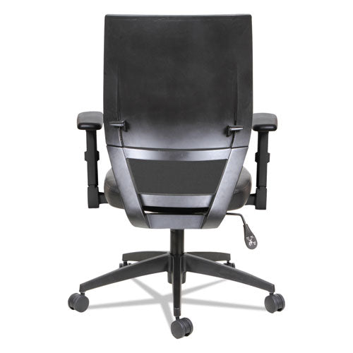 Alera Eb-t Series Synchro Mid-back Flip-arm Chair, Supports Up To 275 Lbs, Black Seat-black Back, Black Base
