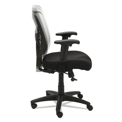 Alera Elusion Series Mesh Mid-back Swivel-tilt Chair, Supports Up To 275 Lbs., Black Seat-white Back, Black Base