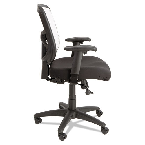 Alera Elusion Series Mesh Mid-back Swivel-tilt Chair, Supports Up To 275 Lbs., Black Seat-white Back, Black Base