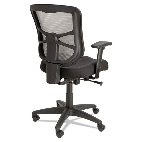 Alera Elusion Series Mesh Mid-back Swivel-tilt Chair, Supports Up To 275 Lbs., Black Seat-white Back, Black Base