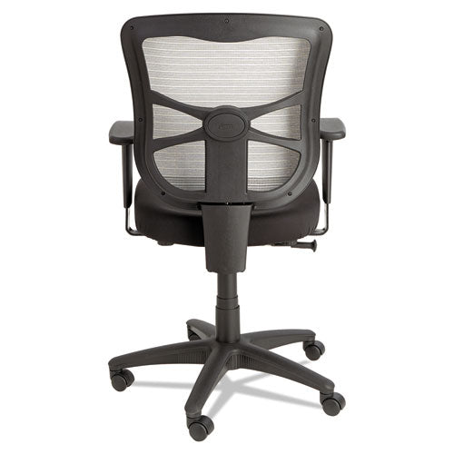 Alera Elusion Series Mesh Mid-back Swivel-tilt Chair, Supports Up To 275 Lbs., Black Seat-white Back, Black Base