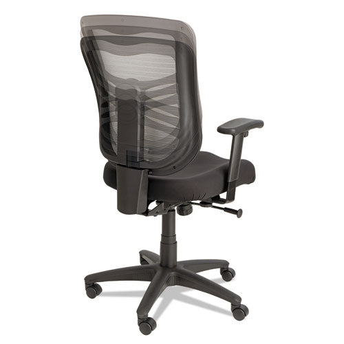 Alera Elusion Series Mesh Mid-back Swivel-tilt Chair, Supports Up To 275 Lbs., Black Seat-white Back, Black Base