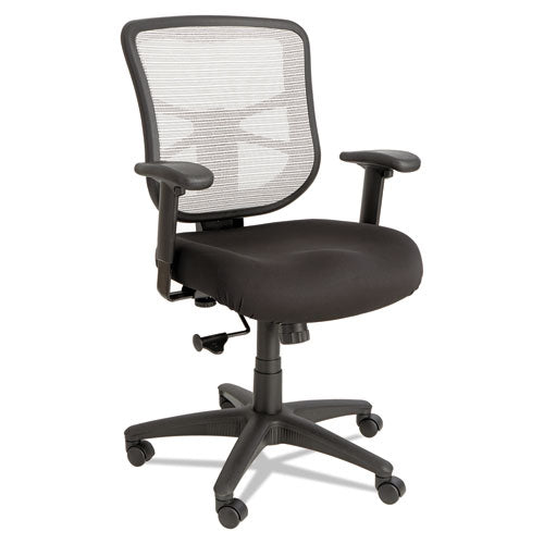 Alera Elusion Series Mesh Mid-back Swivel-tilt Chair, Supports Up To 275 Lbs., Black Seat-white Back, Black Base