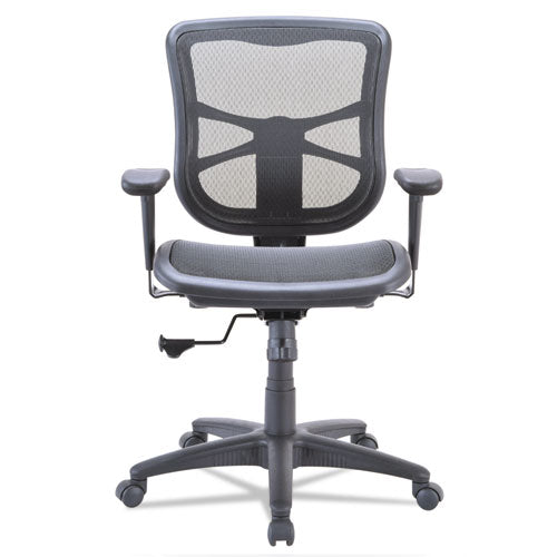 Alera Elusion Series Mesh Mid-back Swivel-tilt Chair, Supports Up To 275 Lbs., Black Seat-black Back, Black Base