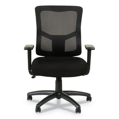 Alera Elusion Ii Series Mesh Mid-back Swivel-tilt Chair With Adjustable Arms, Up To 275 Lbs, Black Seat-back, Black Base