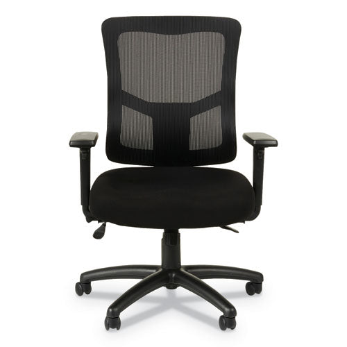 Alera Elusion Ii Series Mesh Mid-back Synchro With Seat Slide Chair, Supports Up To 275 Lbs, Black Seat-back, Black Base