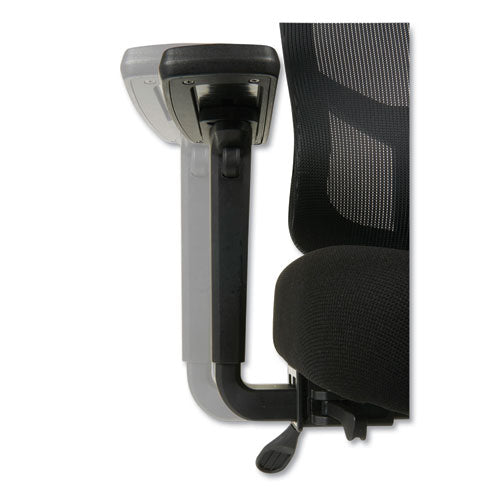 Alera Elusion Ii Series Mesh Mid-back Synchro With Seat Slide Chair, Supports Up To 275 Lbs, Black Seat-back, Black Base