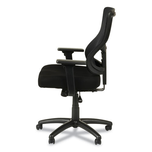 Alera Elusion Ii Series Mesh Mid-back Synchro With Seat Slide Chair, Supports Up To 275 Lbs, Black Seat-back, Black Base