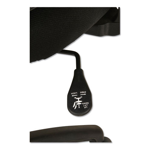 Alera Elusion Ii Series Mesh Mid-back Synchro With Seat Slide Chair, Supports Up To 275 Lbs, Black Seat-back, Black Base