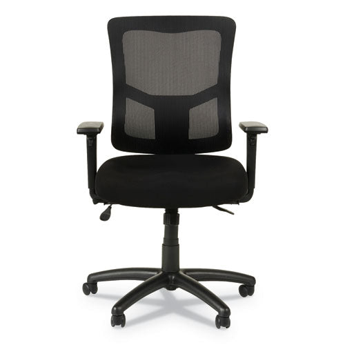 Alera Elusion Ii Series Mesh Mid-back Synchro With Seat Slide Chair, Supports Up To 275 Lbs, Black Seat-back, Black Base