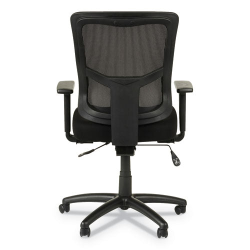 Alera Elusion Ii Series Mesh Mid-back Synchro With Seat Slide Chair, Supports Up To 275 Lbs, Black Seat-back, Black Base