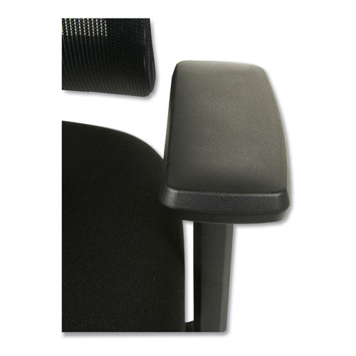 Alera Elusion Ii Series Mesh Mid-back Synchro With Seat Slide Chair, Supports Up To 275 Lbs, Black Seat-back, Black Base