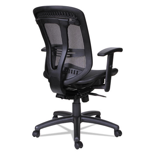 Alera Eon Series Multifunction Mid-back Suspension Mesh Chair, Supports Up To 275 Lbs, Black Seat-black Back, Black Base