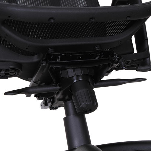 Alera Eon Series Multifunction Mid-back Suspension Mesh Chair, Supports Up To 275 Lbs, Black Seat-black Back, Black Base