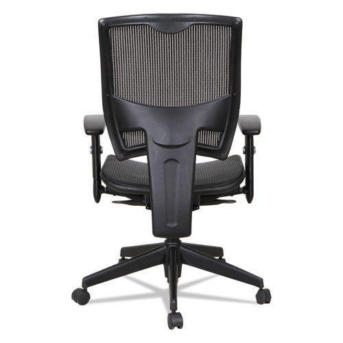 Alera Epoch Series Suspension Mesh Multifunction Chair, Supports Up To 275 Lbs, Black Seat-black Back, Black Base