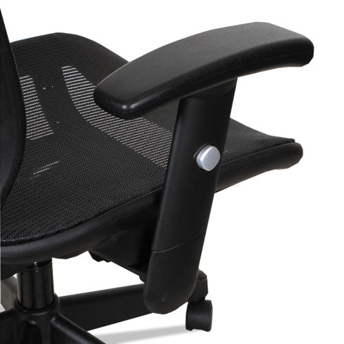 Alera Epoch Series Suspension Mesh Multifunction Chair, Supports Up To 275 Lbs, Black Seat-black Back, Black Base