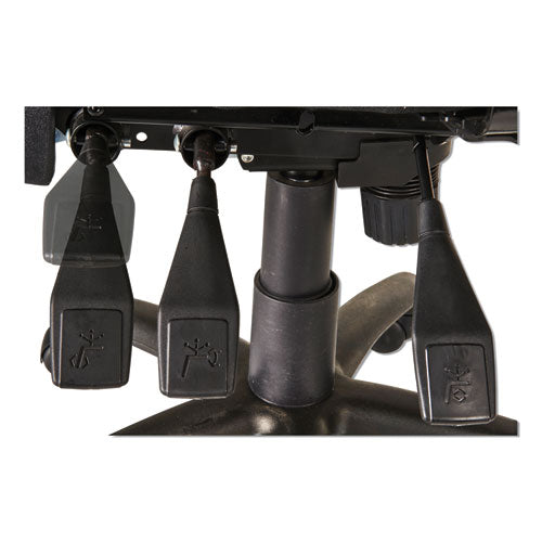 Alera Etros Series Mid-back Multifunction With Seat Slide Chair, Supports Up To 275 Lbs, Black Seat-black Back, Black Base