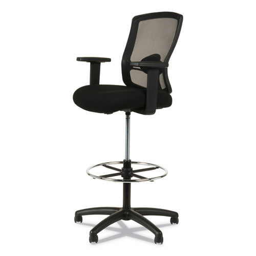 Alera Etros Series Mesh Stool, 36.13" Seat Height, Supports Up To 275 Lbs, Black Seat-black Back, Black Base