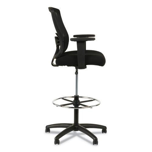 Alera Etros Series Mesh Stool, 36.13" Seat Height, Supports Up To 275 Lbs, Black Seat-black Back, Black Base