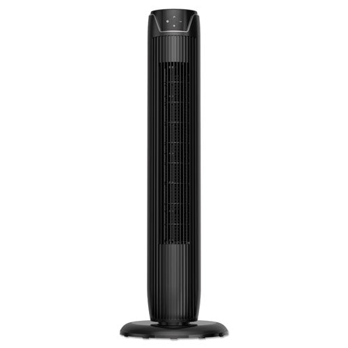 36" 3-speed Oscillating Tower Fan With Remote Control, Plastic, Black