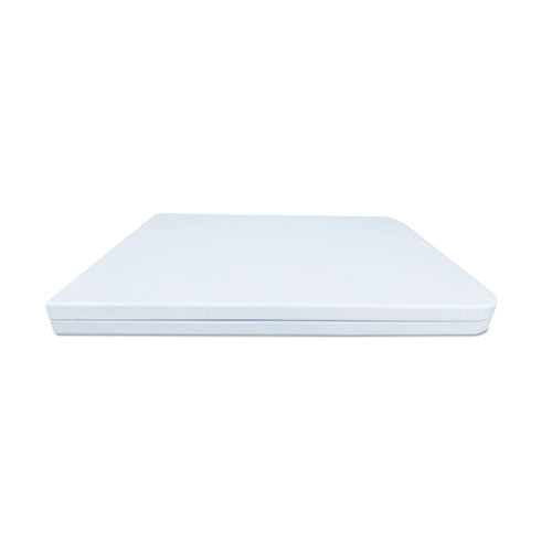 Fold-in-half Resin Folding Table, 72w X 29.63d X 29.25h, White