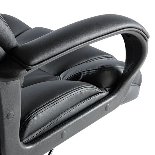 Alera Fraze Executive High-back Swivel-tilt Leather Chair, Supports Up To 275 Lbs, Black Seat-black Back, Black Base