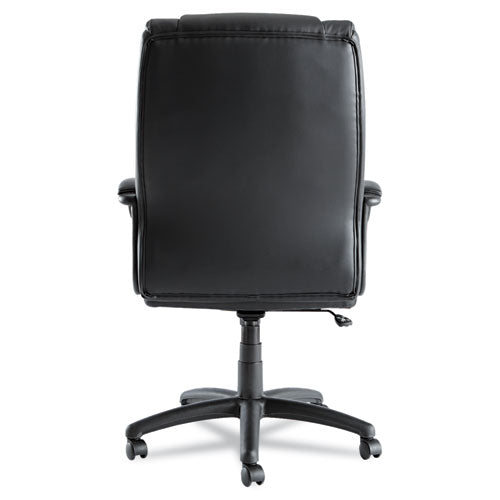 Alera Fraze Executive High-back Swivel-tilt Leather Chair, Supports Up To 275 Lbs, Black Seat-black Back, Black Base