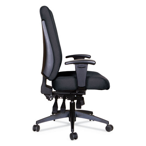 Alera Wrigley Series 24-7 High Performance High-back Multifunction Task Chair, Up To 300 Lbs, Black Seat-back, Black Base