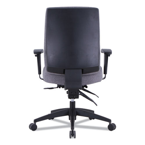 Alera Wrigley Series 24-7 High Performance Mid-back Multifunction Task Chair, Up To 275 Lbs, Gray Seat-back, Black Base