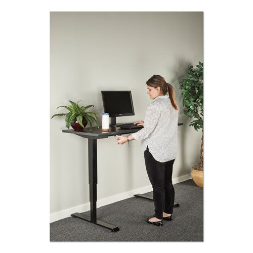 Adaptivergo 3-stage Electric Table Base W-memory Controls, 25" To 50.7", Black