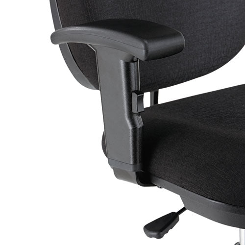 Alera Interval Series Swivel Task Stool, 33.26" Seat Height, Supports Up To 275 Lbs, Black Seat-black Back, Black Base