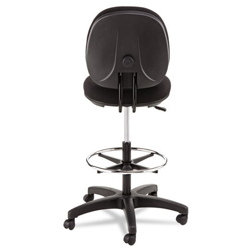 Alera Interval Series Swivel Task Stool, 33.26" Seat Height, Supports Up To 275 Lbs, Black Seat-black Back, Black Base